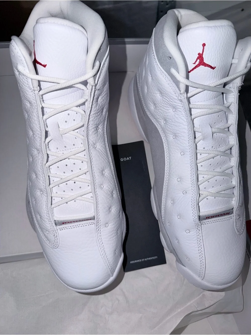 Jordan Men's White, Gray & Red Retro Sneakers